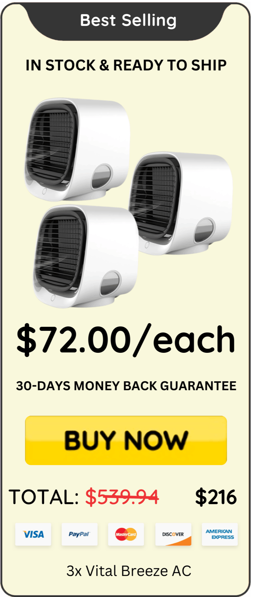 Vital Breeze AC package offer price 